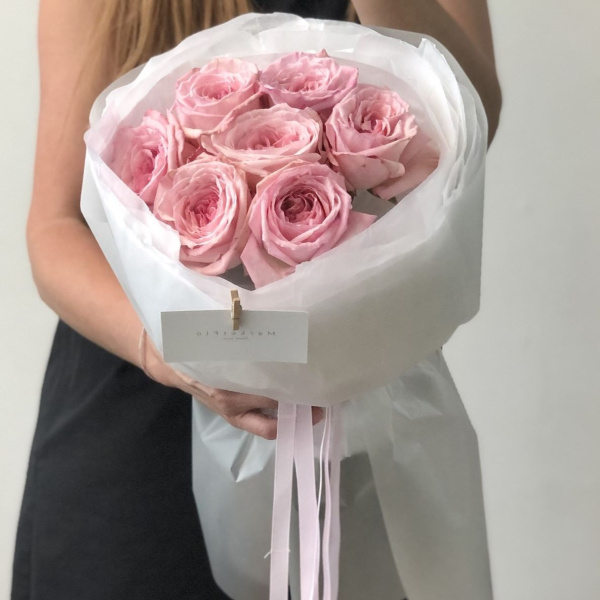 БУКЕТ ИЗ РОЗ ПИНК ОХАРА